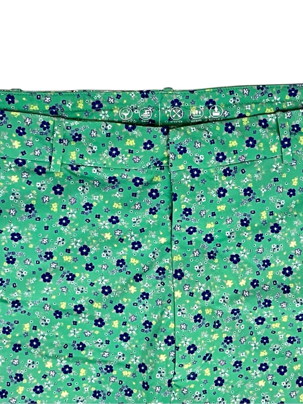 Polo Ralph Lauren Shorts Golf Swim Hybrid Wicking Mens 38x10 Green Floral Lined